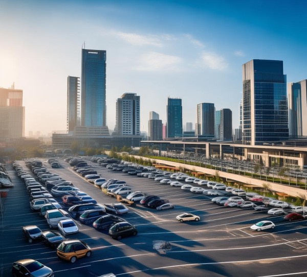 新合作国际商贸城停车场，高效便捷，为商贸城发展注入新动能