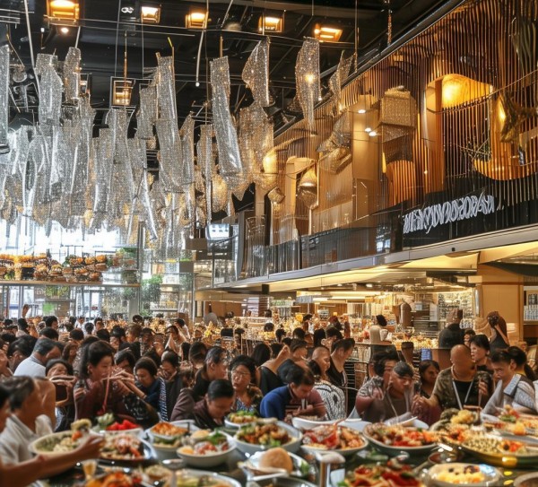 银沙商贸城饭店盛大开业,丰富餐饮选择点燃区域消费新引擎